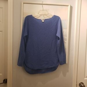 Hayden Women's 100% Cashmere Sweater Textured Lavander Long Sleeve